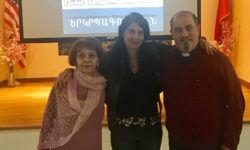 Kasbarian with Arevig Caprielian and Rev. Lakissian